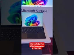 Microsoft Surface With Snapdragon X Elite CPU, Copilot AI features #snapdragon