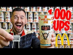 1,000 CUPS - McDonald's Monopoly Challenge!! I Spent $2,700 On McDonalds AND WON!!