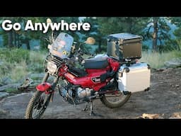 Riding High on the Mogollon Rim | Van Camping with a Honda Trail 125 Motorcycle