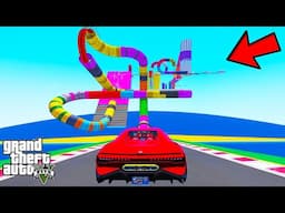 FRANKLIN TRIED MULTIPLE SIDEWAYS TUBE PARKOUR RAMP CHALLENGE GTA 5 | SHINCHAN and CHOP