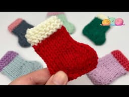 QUICK & EASY Little Knitted Stockings for Christmas! 🎄