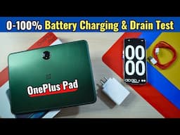 Oneplus Pad Battery Charging & Drain Test Review - Gaming, Heating, Benchmark, etc