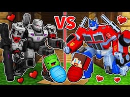 JJ and Mikey ADOPTED by AUTOBOTS vs DECEPTICONS Transformers in Minecraft - Maizen