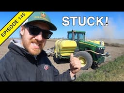 This Poor John Deere Tractor is Stuck! | Fertilizing Rice Fields