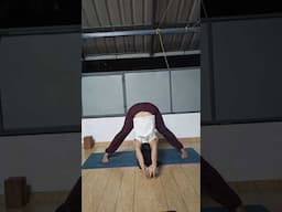 Prasarita padottanasana, wide leg forward bend, improves your blood circulation to head