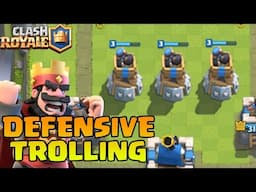 Clash Royale - TROLLING ALL DEFENSE + SPAWNER CARDS ONLY | Clash Royale Funny Gameplay!