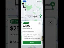 $25 for 24 Mile Uber Eats Order! Accept Or Decline? #ubereats #doordash #money #sidehustle