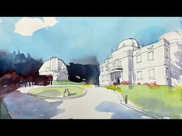 Ink and Watercolor: Richmond Hill David Dunlap Observatory