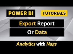 Export Data from Power BI | Export Report or Visual Data in Power BI ( 71 )