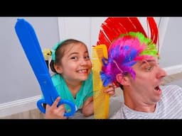 Pretend Play Hair Salon with Funny Hairstyles