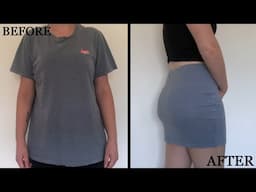 Transforming a Men's T-Shirt into a Mini Skirt