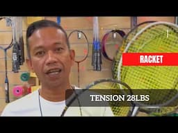 Racket tension 28lbs