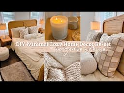 DIY MINIMAL SIMPLE HOME DECOR RE-SET | BEDROOM MAKEOVER | ORGANIZE WITH ME