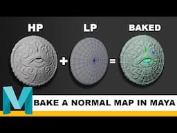 Maya Tutorial - How to Bake Normal Maps from High Poly to Low Poly