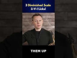 3 ii-V-I Licks with Diminished Scale!