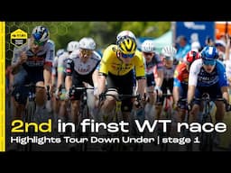 19-year-old Matthew Brennan 2nd in first World Tour stage | HIGHLIGHTS Tour Down Under stage 1