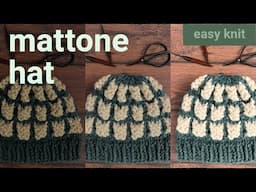 Mattone Hat Easy Colorwork Hat in 2 Colors Superbulky Beanie Video Tutorial