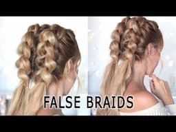 Split braid hairstyle tutorial | False pull-through with clip-in hair extensions