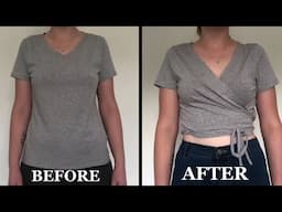 Creating a Wrap Top From an Old T-Shirt