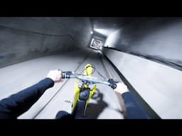 riding dirtbikes in metro tunnel (los angeles)