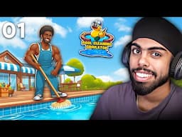 CLEANING $100,000 SWIMMING POOLS...