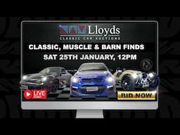 Lloyds Auctions LIVE - Classic, Muscle and Barn Finds. January 2025