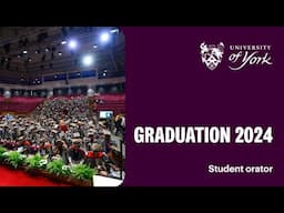 Student orator Kashish Raj at Graduation 2024