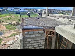 Building in Ghana 🇬🇭|| Steel works, ready for flowing.