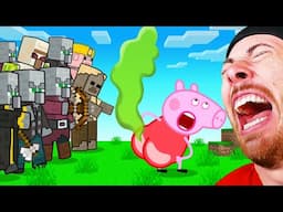 Peppa Pig Speed Runs Minecraft vs Hunters