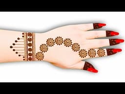 very simple and easy mehndi design| back hand beautiful mehndi design | Mahashivratri special mehndi