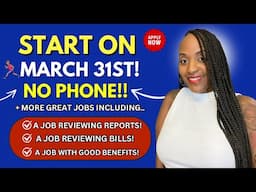 🏃🏾‍♀️START IN MARCH! NO PHONE CALLS! PART TIME! + REVIEW REPORTS AT HOME! WORK FROM HOME JOBS 2025