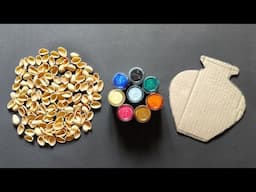 2 Easy Wall Hanging Craft Ideas | Best Out of Waste Cardboard and Pista Shells | Home Decoration