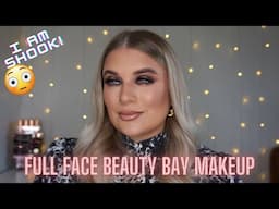 FULL FACE BEAUTY BAY OWN BRAND MAKEUP TUTORIAL & HAUL 2021 | HOW TO SMOKEY HALO GLITTERY EYE |