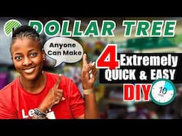 4 Extremely quick & easy DIYs anyone can make using Dollar Tree items!!