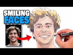 How To Draw A SMILING FACE! Step-By Step Sketching Tutorial