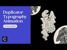 Typography Animation in Cavalry | Using Duplicators and Context Index