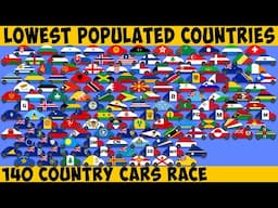 Car Race - Lowest Populated Countries - 140 Country Cars