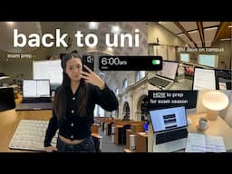 UNI VLOG 💻 6AM morning, exam season, end of sem, 8hrs of class, new study chair, apartment cleanup