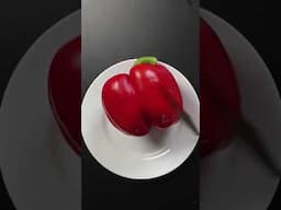 I mixed 2 reds and magenta to match this red pepper