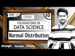 Normal Distribution in Tamil | Problem 3 | Foundations of Data Science in Tamil | Unit 2