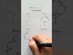 4 Styles of Drawing TREES Like an Architect