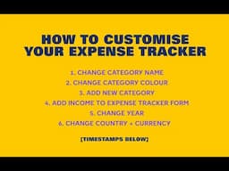 How to Customise your Expense Tracker | Debbbag