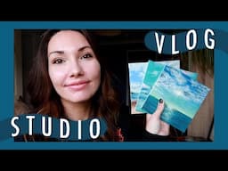 ✸ Painting Seascapes & Framing ✸ STUDIO VLOG