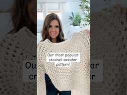 Top-Down Seamless Granny Stitch Sweater - Quick Crochet Pattern #crochetsweater #grannystitchtop