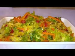 Healthy Cabbage 🥬 Recipe/No Water Added, Cabbage Stir Fry/South African Recipe/Food We Eat