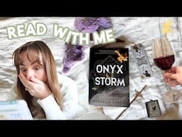 ONYX STORM Reading Vlog | fourth wing cocktail, kindle charm DIY, & release party!