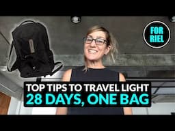 No checked bags! My top tips & packing system for minimalist travel! #forriel