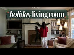 A Quiet Morning of Christmas Decor || Living Room Mantle & Other Corners