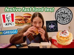 a cheeky festive fast food taste test