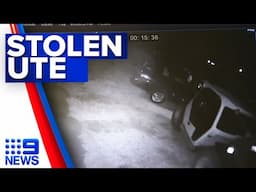 Thieves steal car with forklift